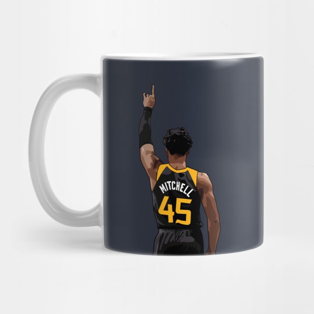 Donovan Mitchell Vector Back Black by qiangdade